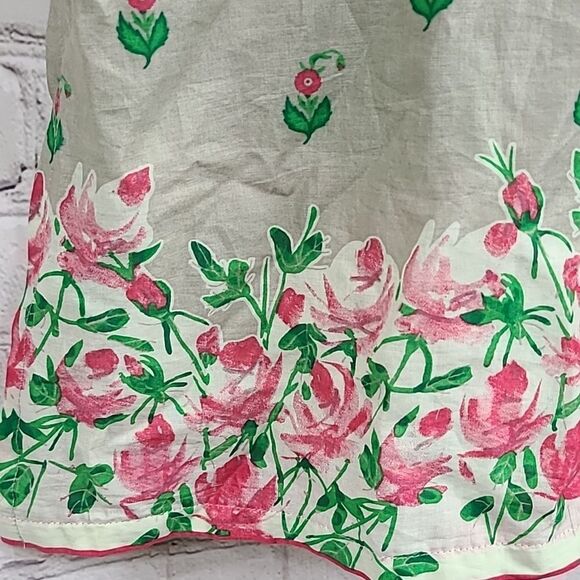 J. Girls 10/12 Green Floral Cotton A-Line Printed Kurti Pakistani Tunic Dress - Picture 3 of 12